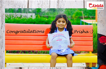 Hearty congratulations to Prisha Gupta of Grade- Nursery of The Chintels School, Kalyanpur for bagging a consolation prize at the Inter School Drawing Competition held at Prachee Banga Bhaban Parishad, Arya Nagar Kanpur. (Kalyanpur)